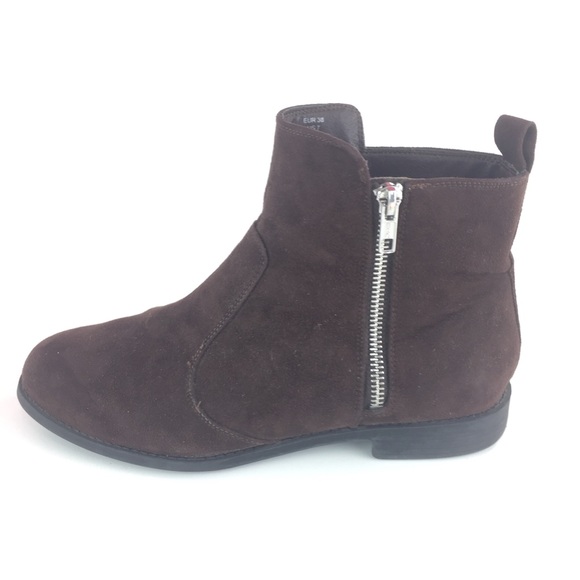 H&M faux suede ankle boots size US 7 - Picture 1 of 8